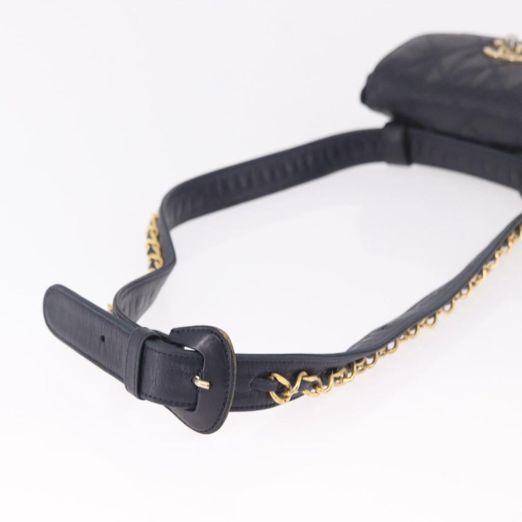 Chanel Navy Flap Belt Bag