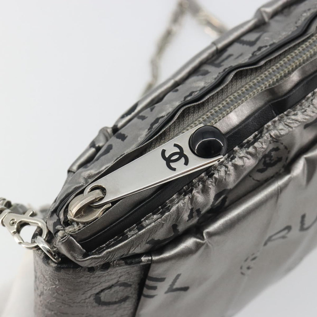 Chanel Silver Spellout Crossbody