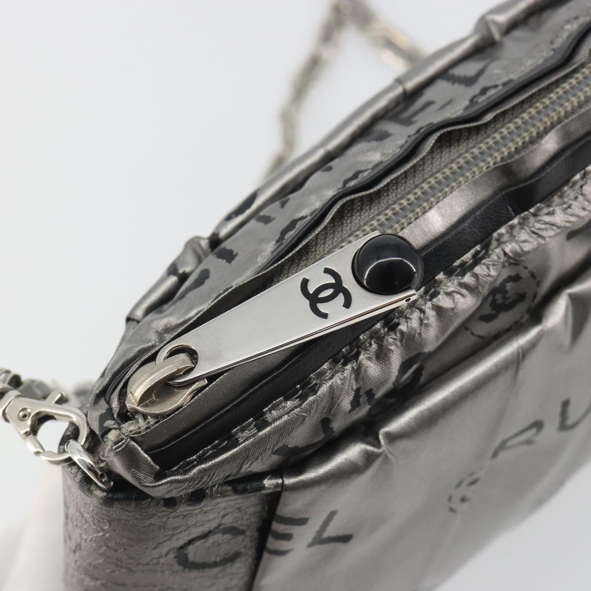Chanel Silver Spellout Crossbody