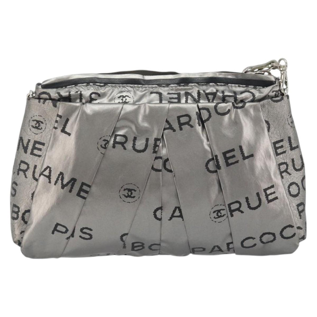 Chanel Silver Spellout Crossbody