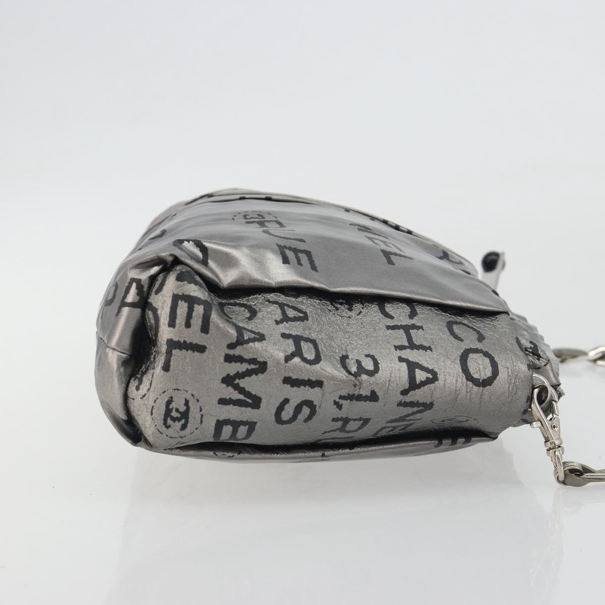 Chanel Silver Spellout Crossbody