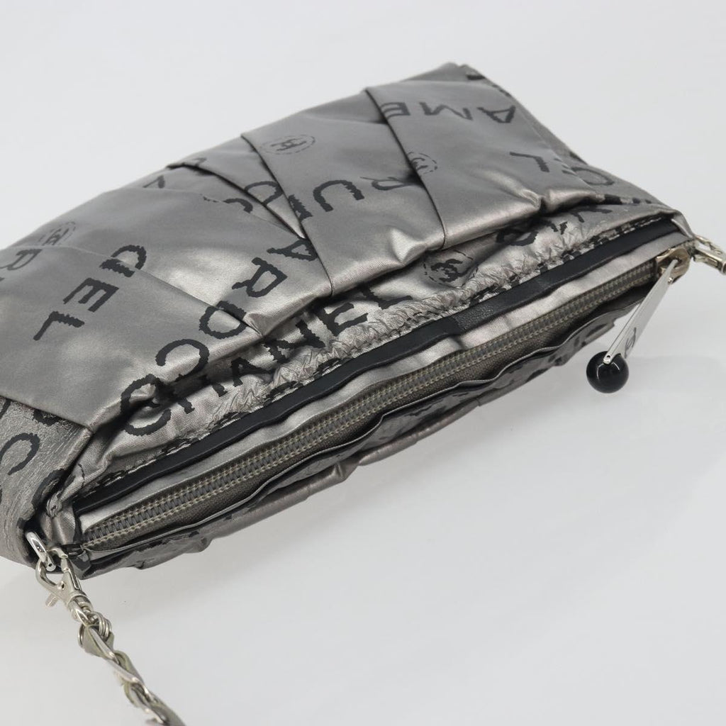 Chanel Silver Spellout Crossbody