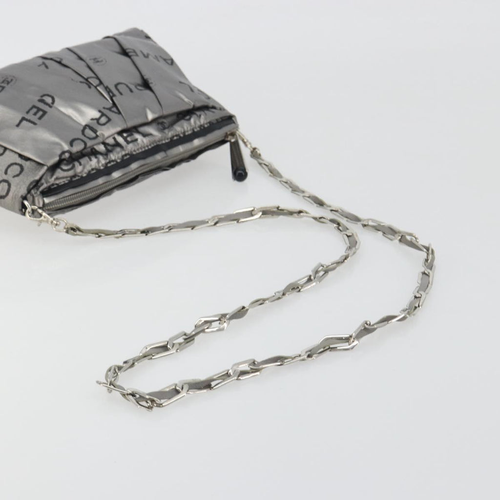 Chanel Silver Spellout Crossbody
