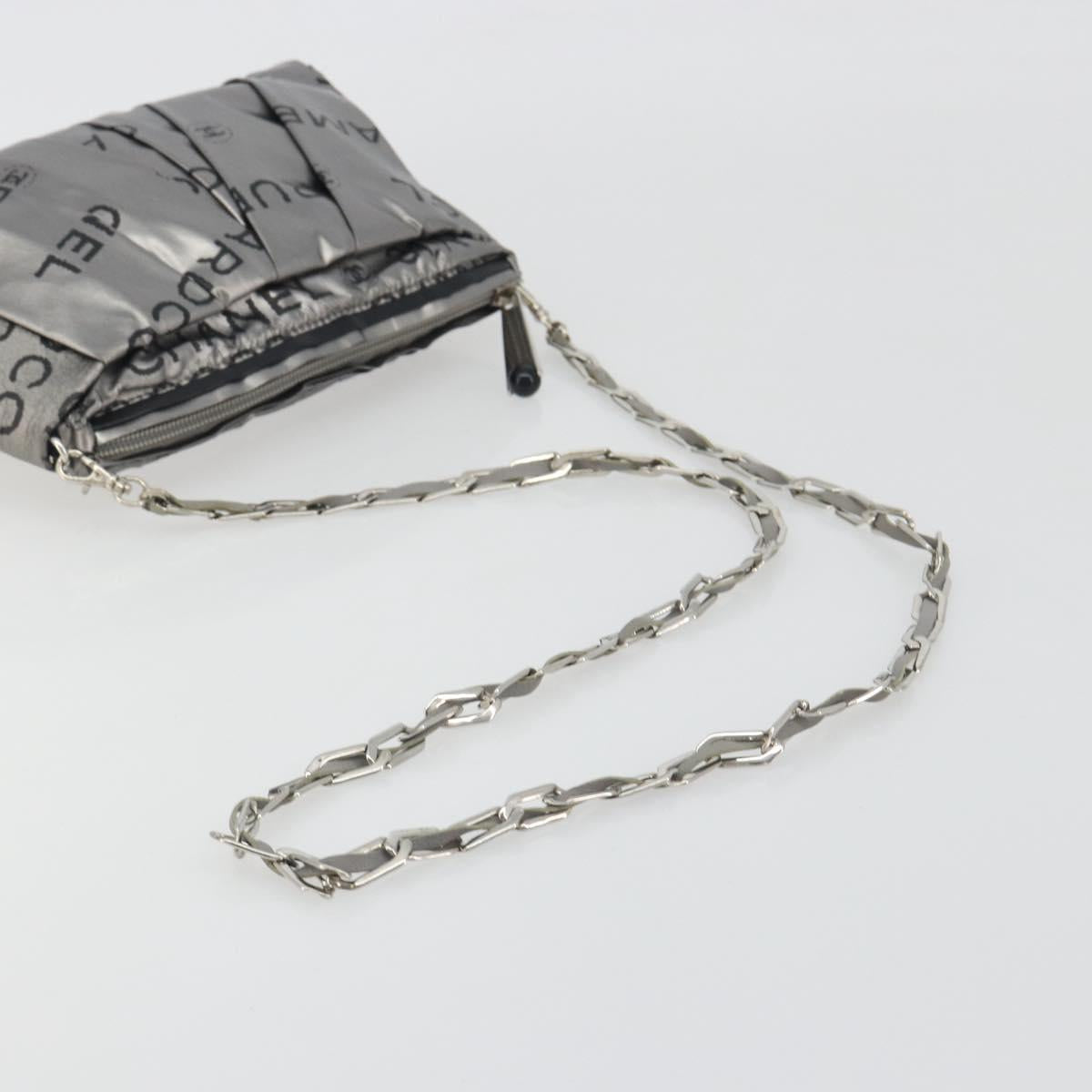 Chanel Silver Spellout Crossbody