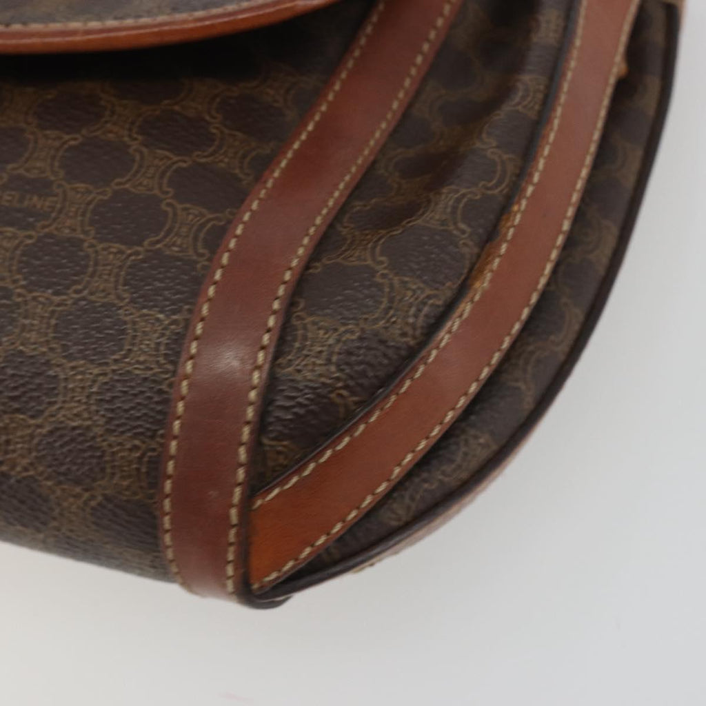 Celine Dark Brown Macadam Crossbody