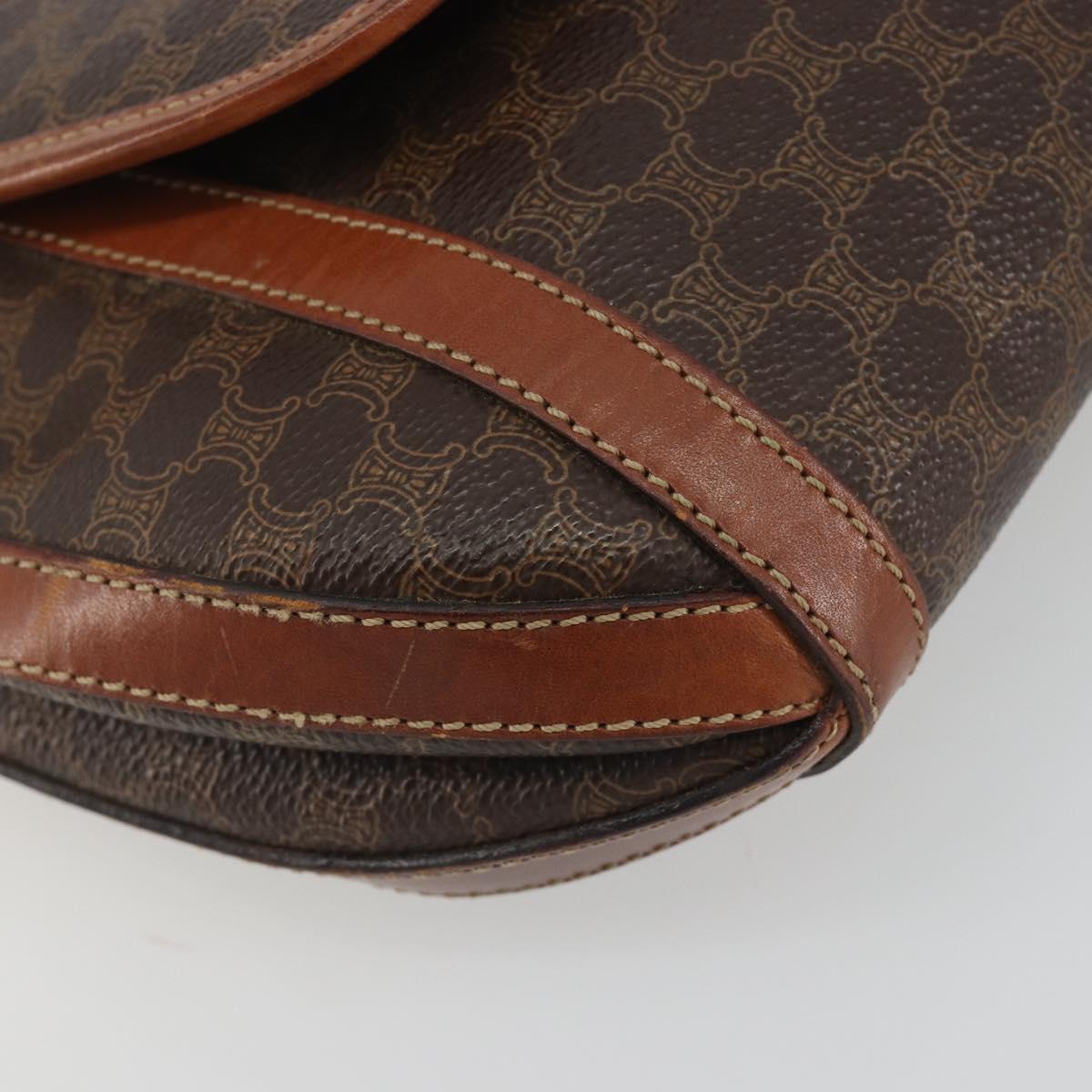 Celine Dark Brown Macadam Crossbody