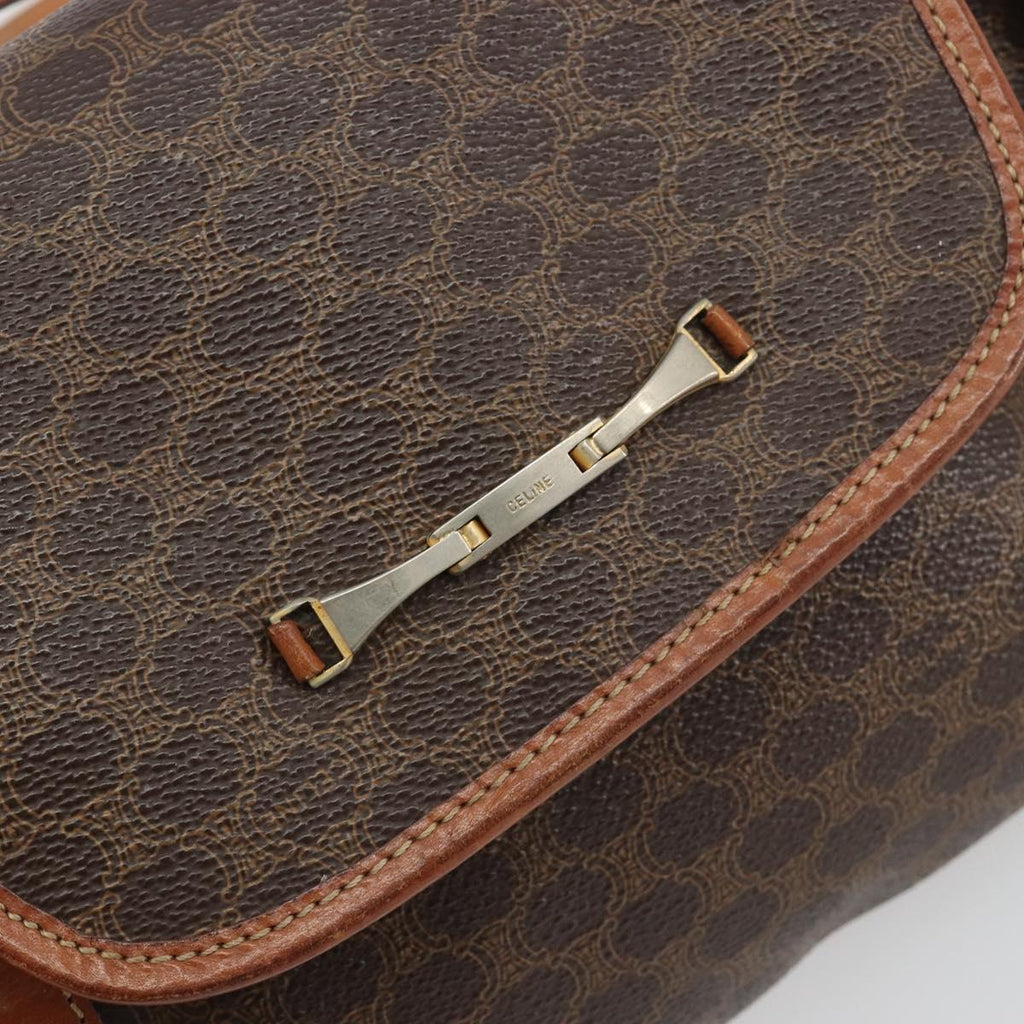 Celine Dark Brown Macadam Crossbody