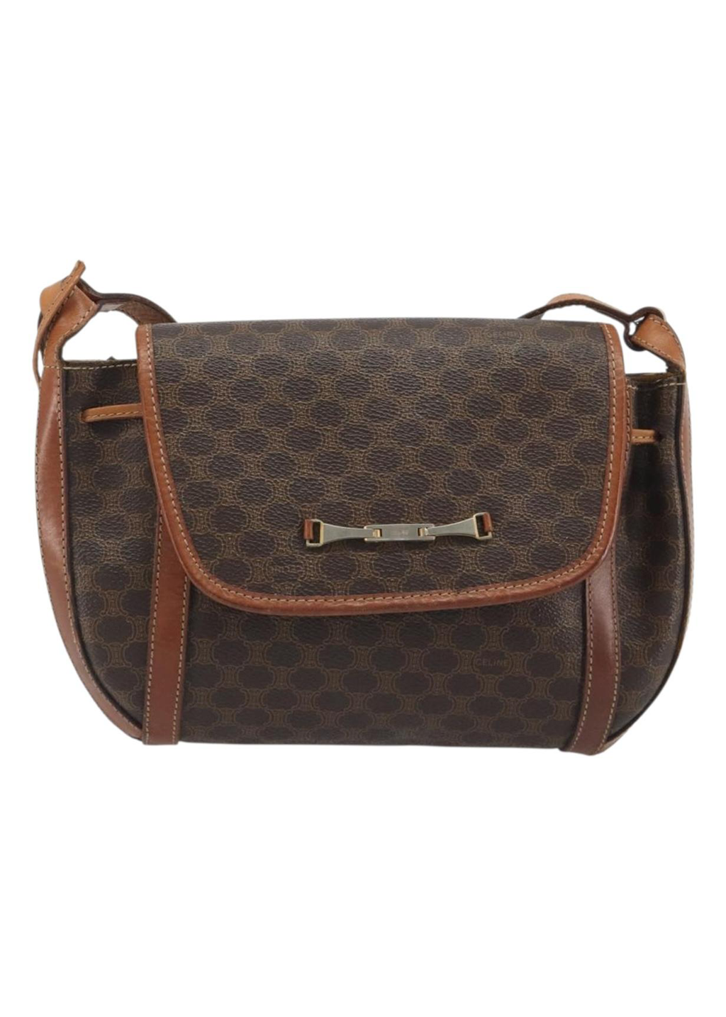 Celine Dark Brown Macadam Crossbody