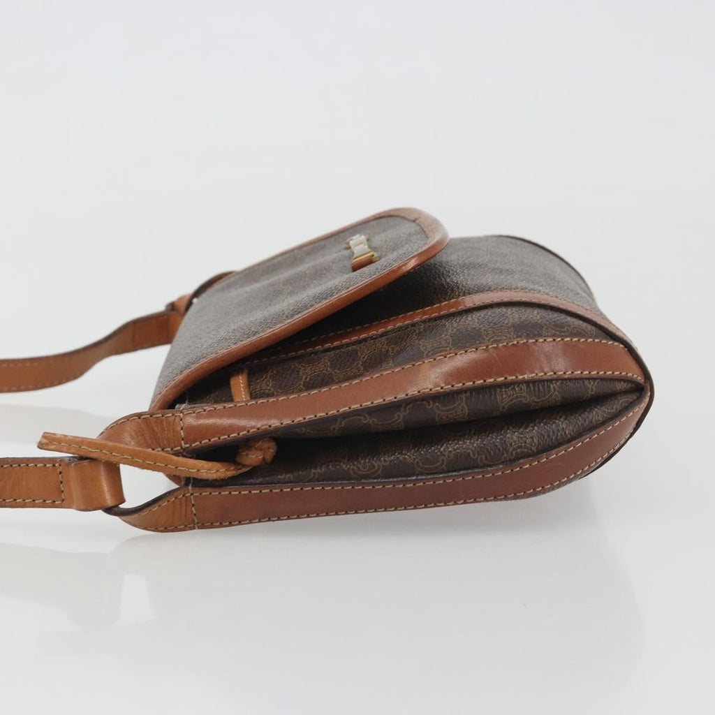 Celine Dark Brown Macadam Crossbody