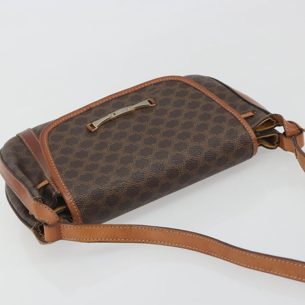 Celine Dark Brown Macadam Crossbody