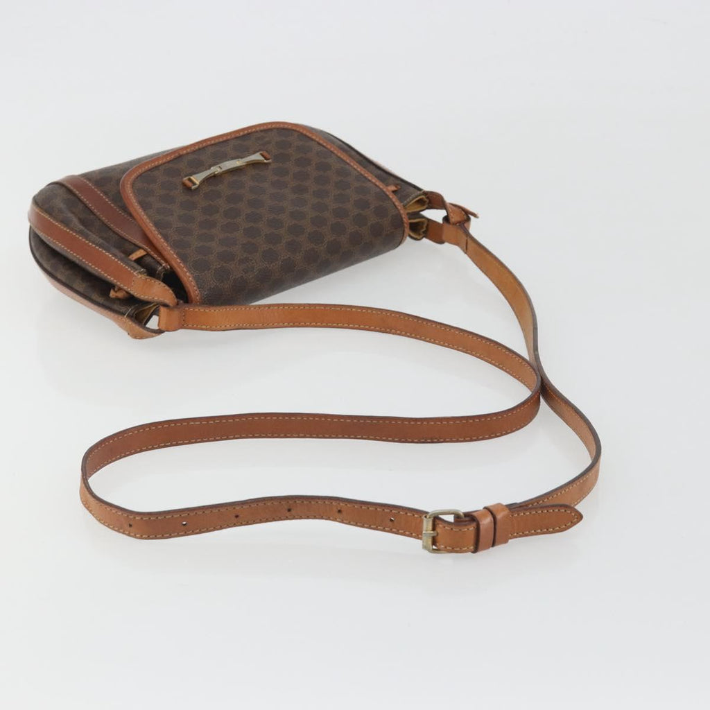 Celine Dark Brown Macadam Crossbody