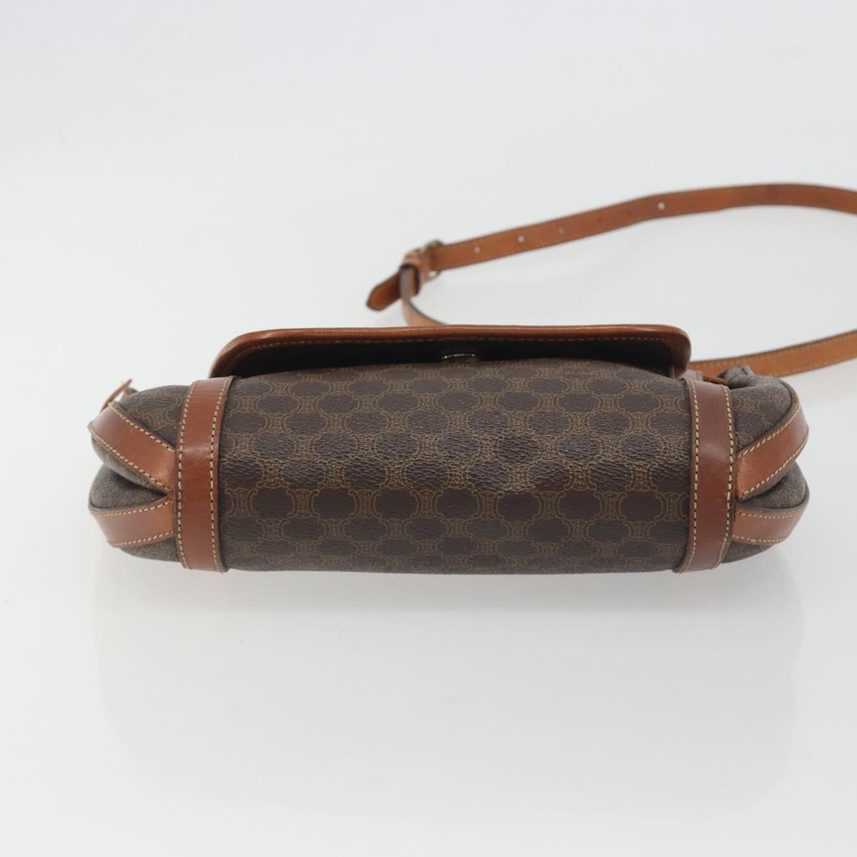 Celine Dark Brown Macadam Crossbody