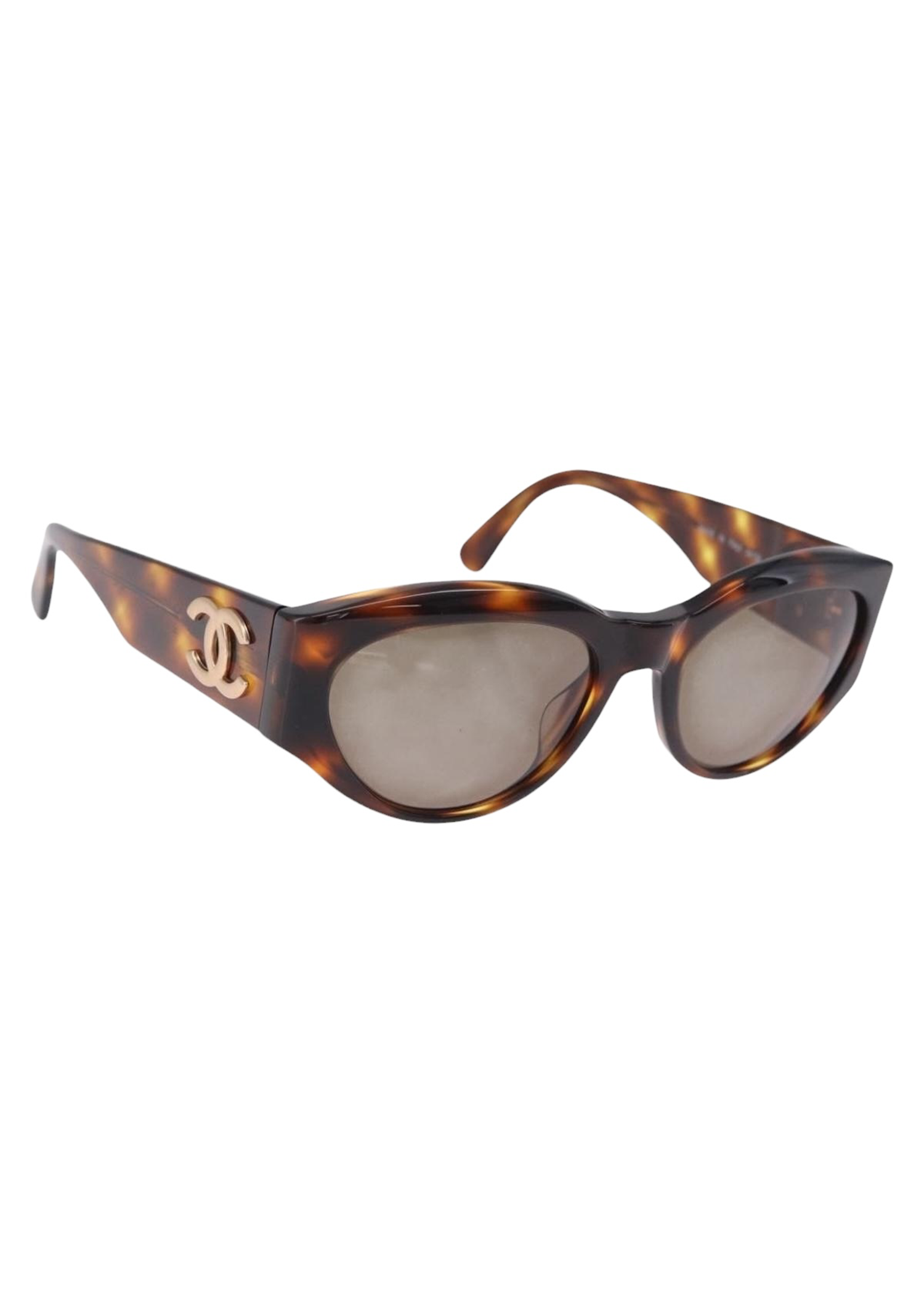 Chanel Tortoise Sunglasses with Gold Logo