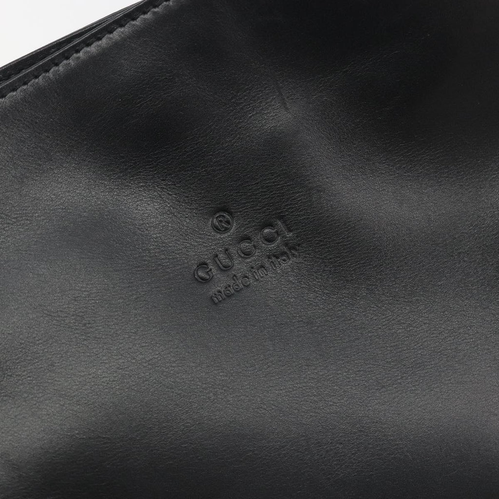 Gucci Tom Ford Black Leather Hobo Bag
