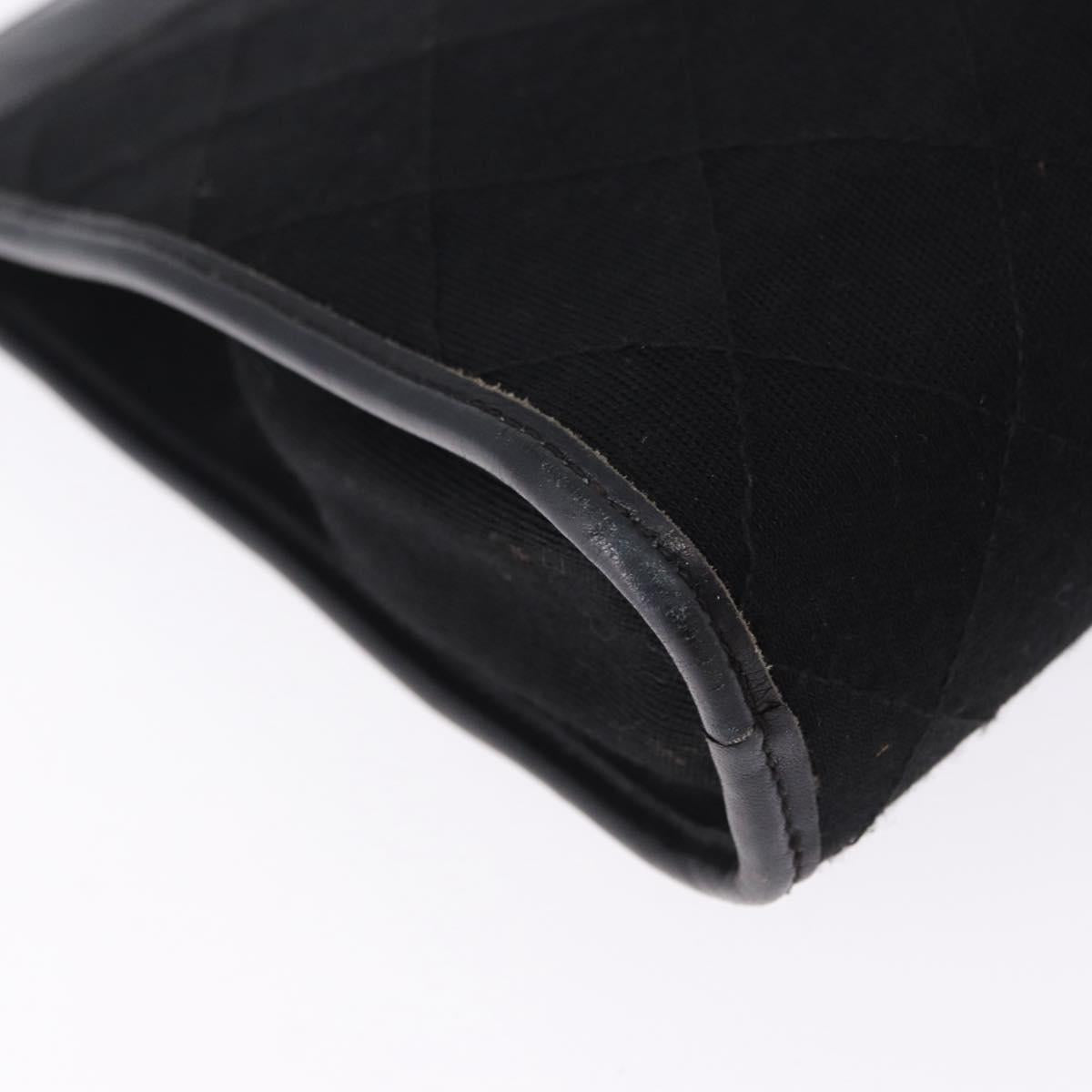 Chanel Black Cotton Clutch