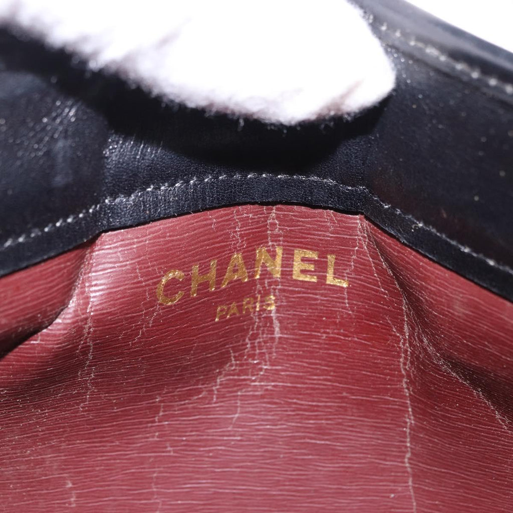 Chanel Black Cotton Clutch