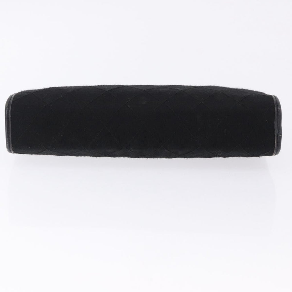 Chanel Black Cotton Clutch