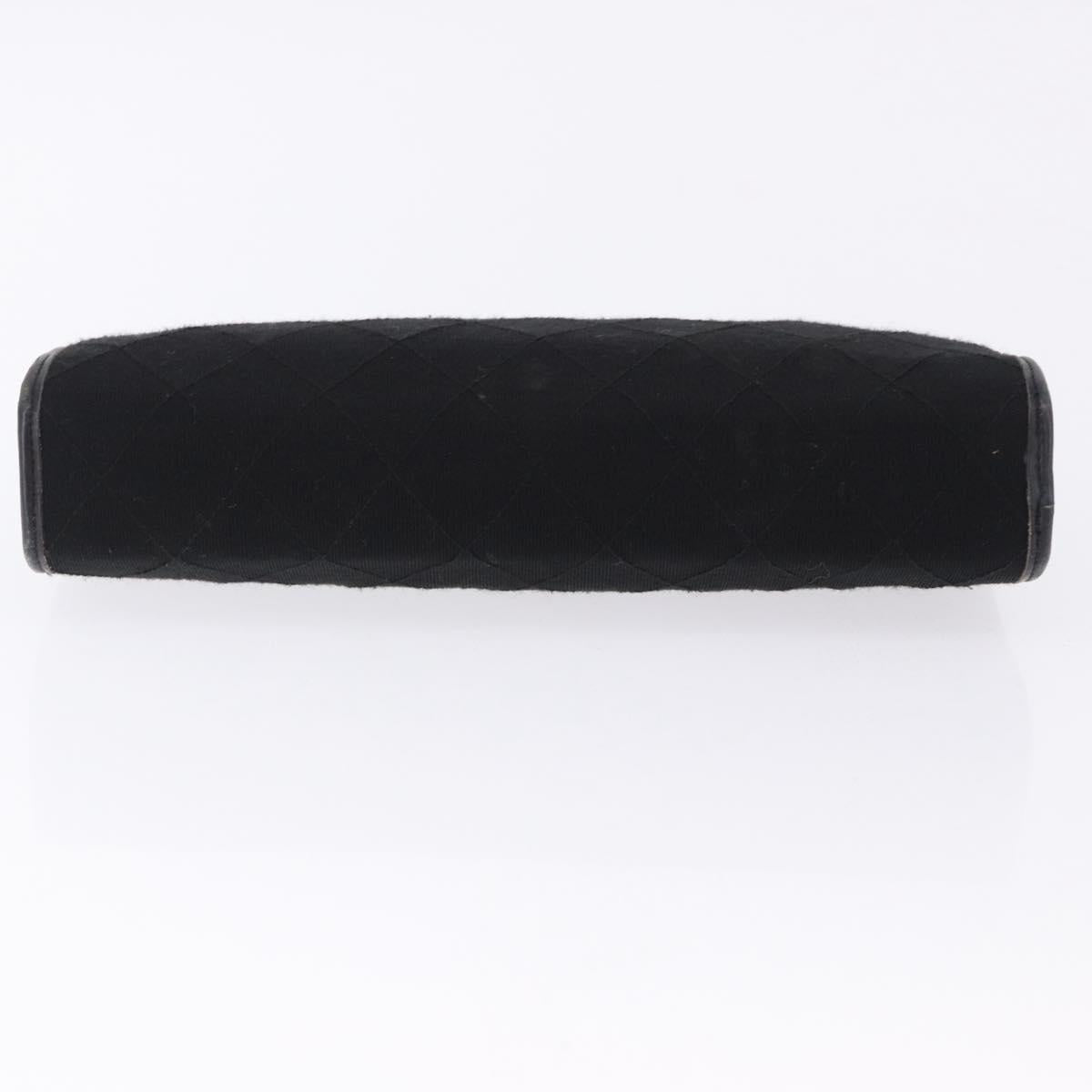 Chanel Black Cotton Clutch