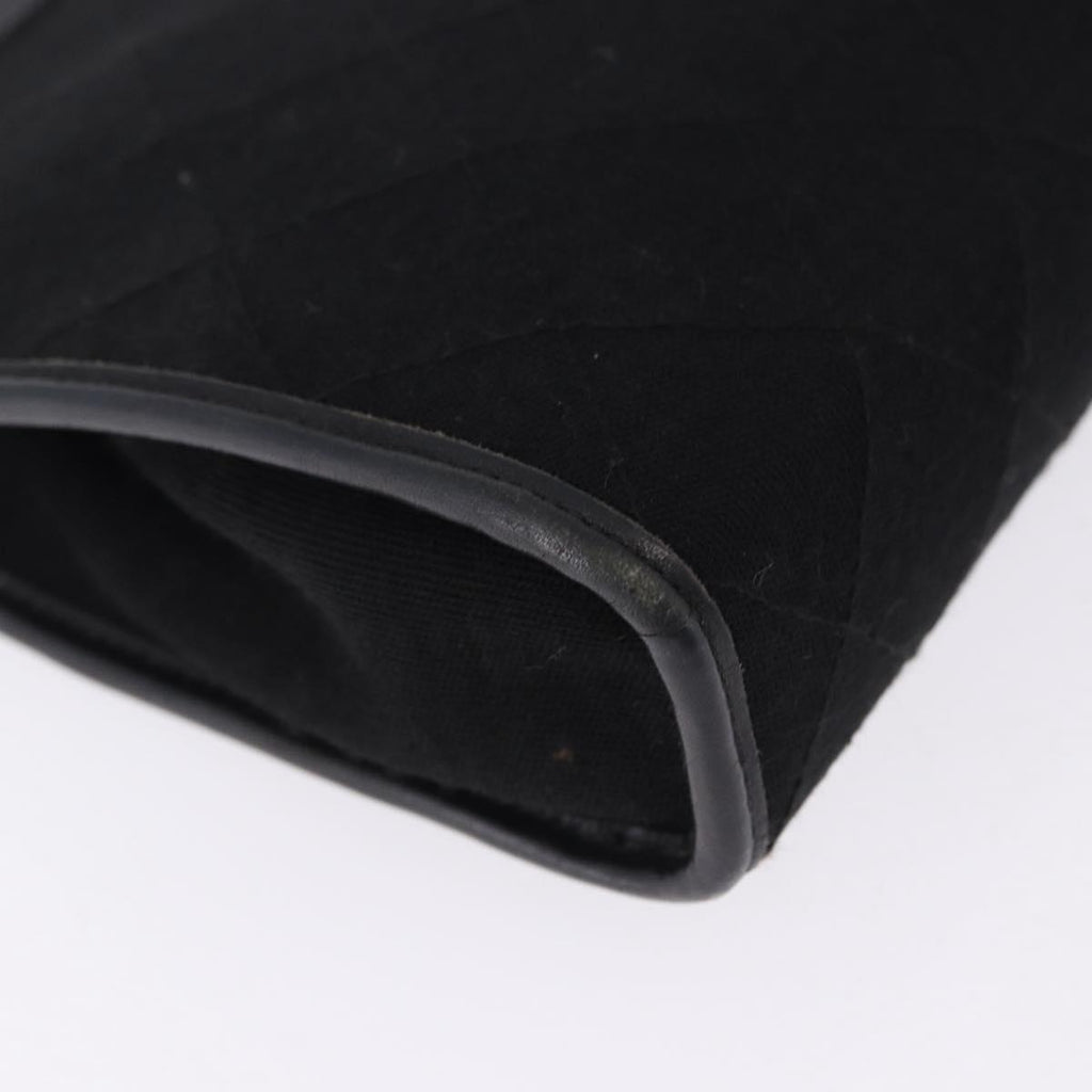 Chanel Black Cotton Clutch
