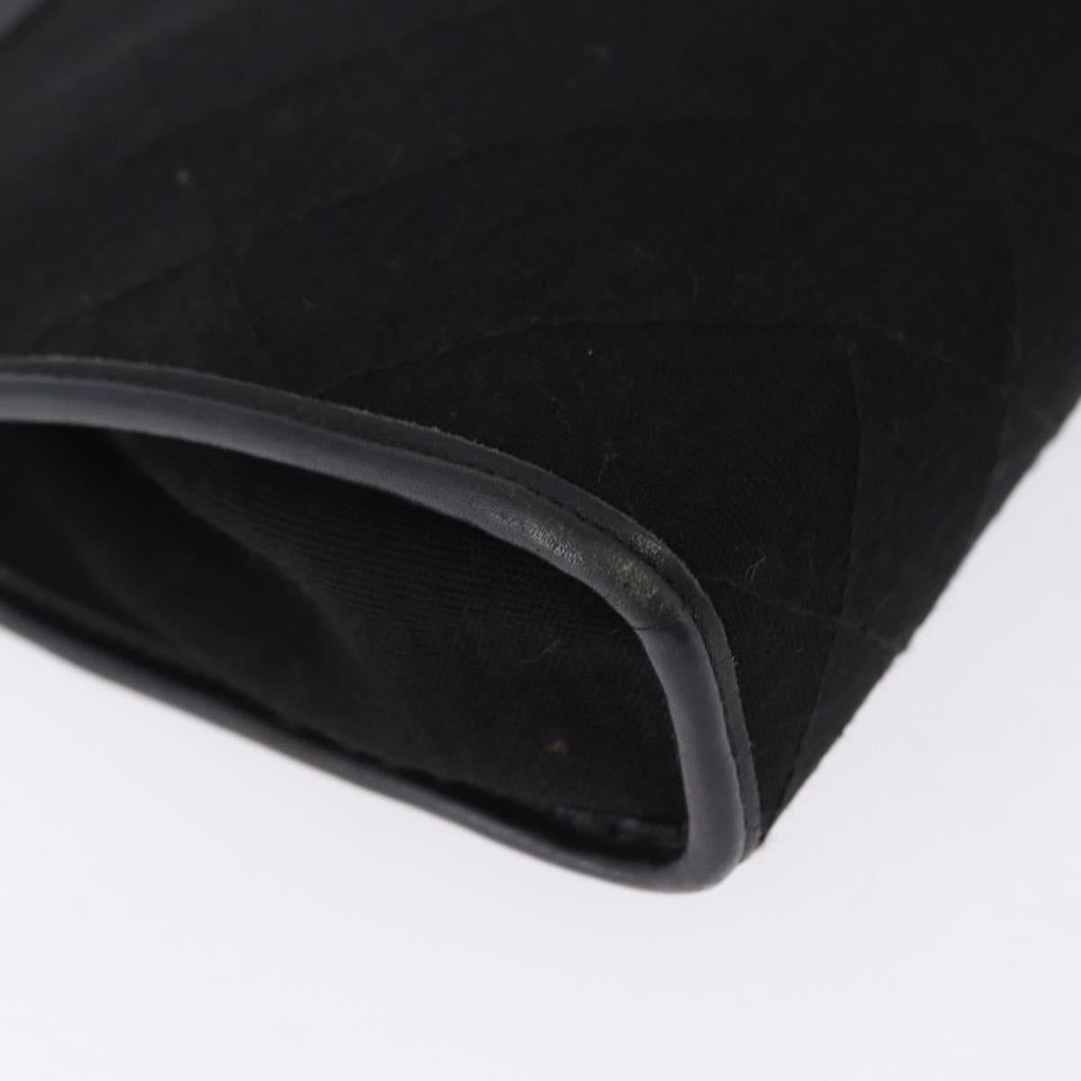 Chanel Black Cotton Clutch
