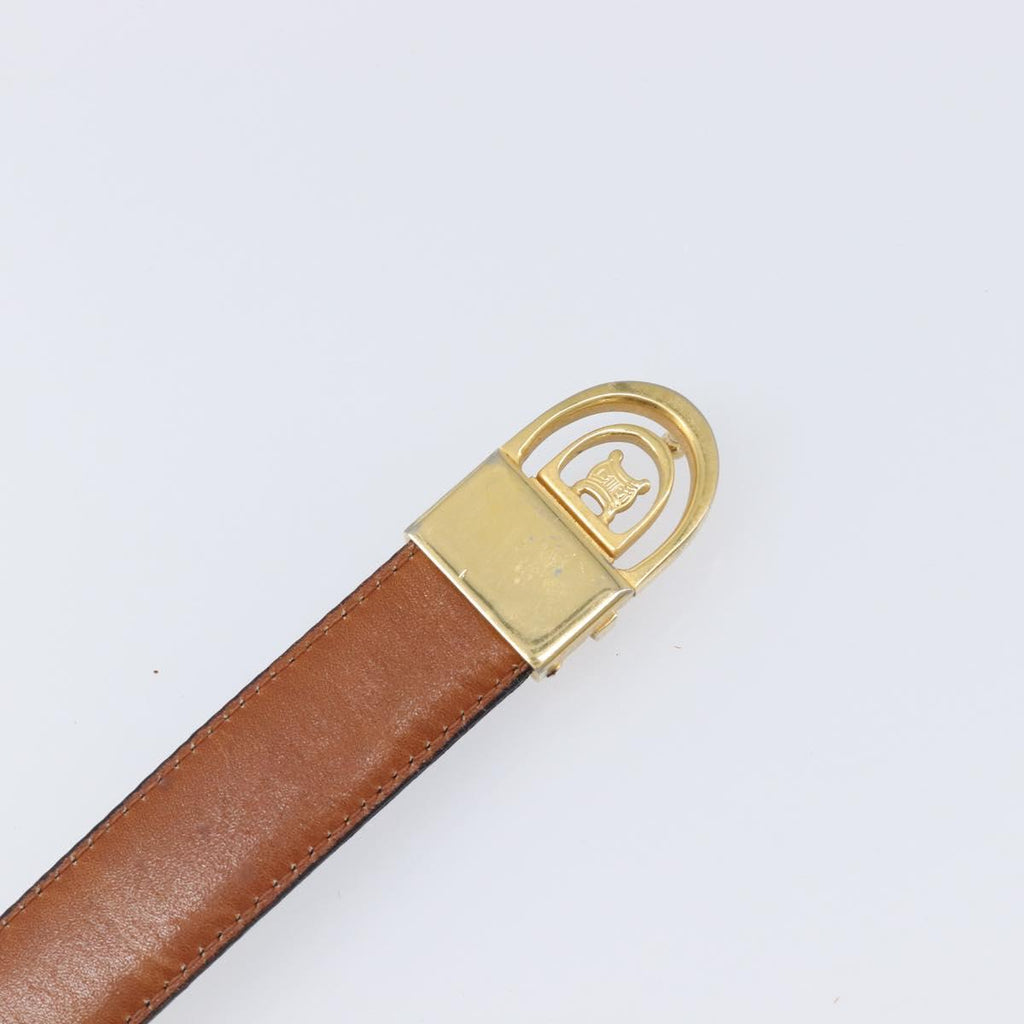 Celine Tan Leather Macadam Belt