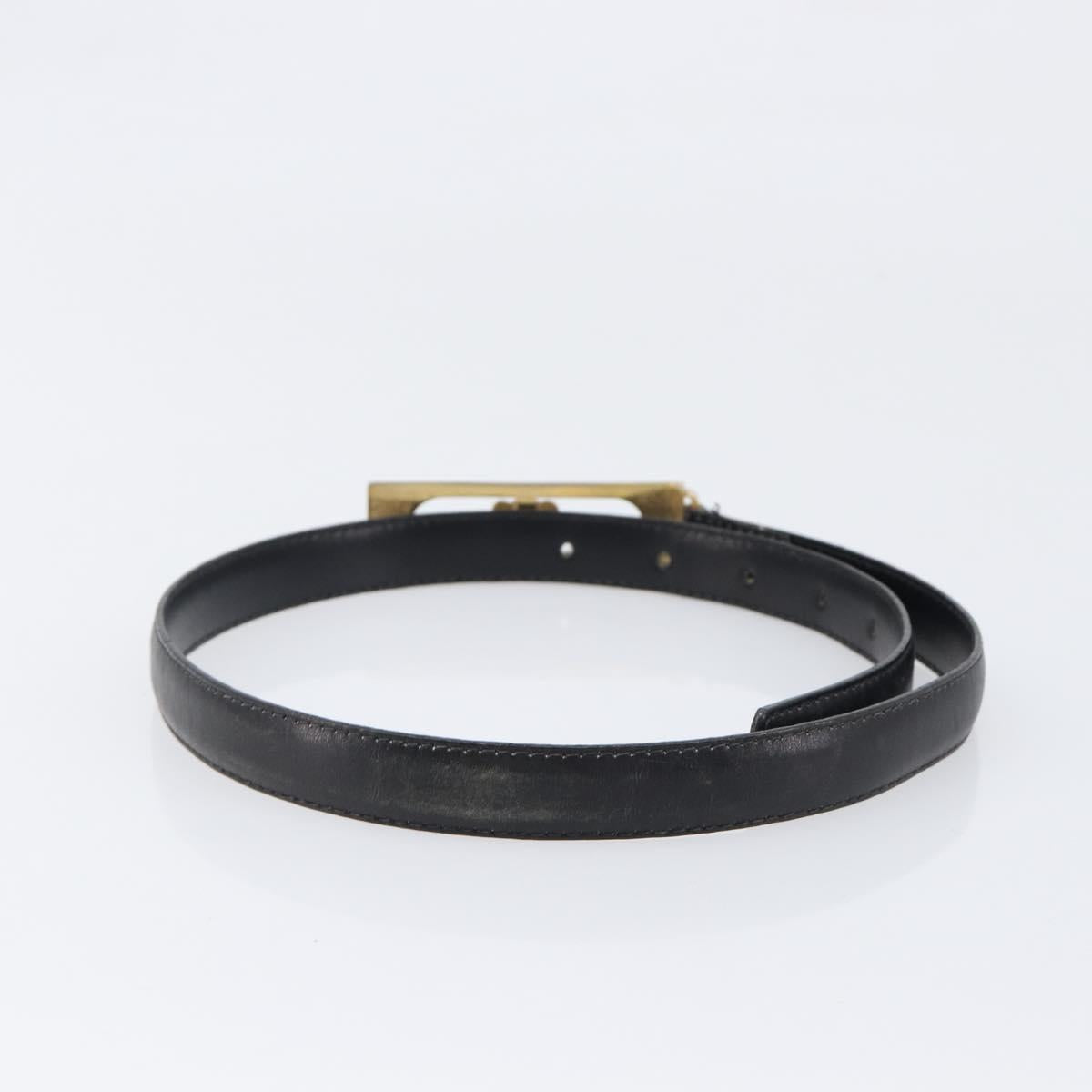 Celine Black and Gold Macadam Skinny Belt