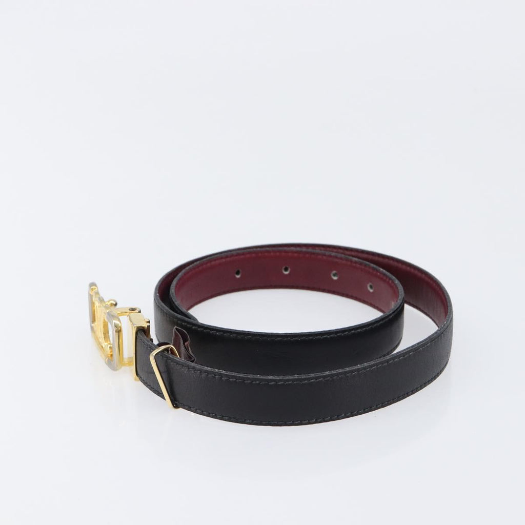 Celine Black and Burgundy Macadam Belt
