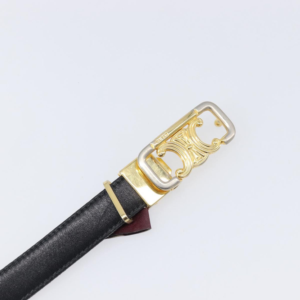 Celine Black and Burgundy Macadam Belt