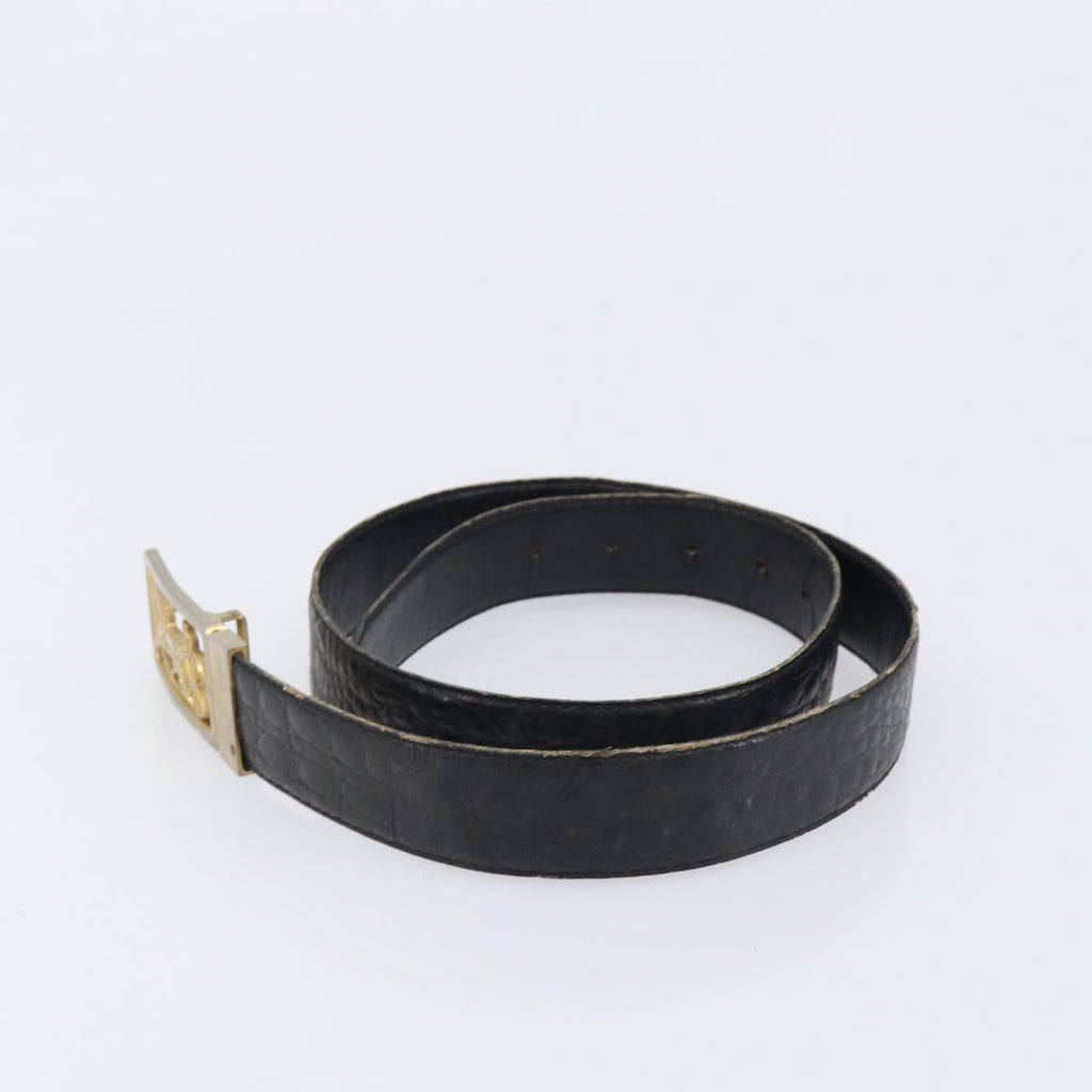 Celine Gold Carriage Logo Black Belt
