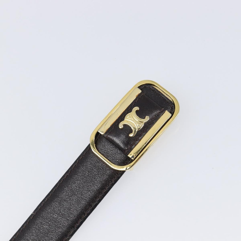 Celine Gold Classic Logo Black Belt