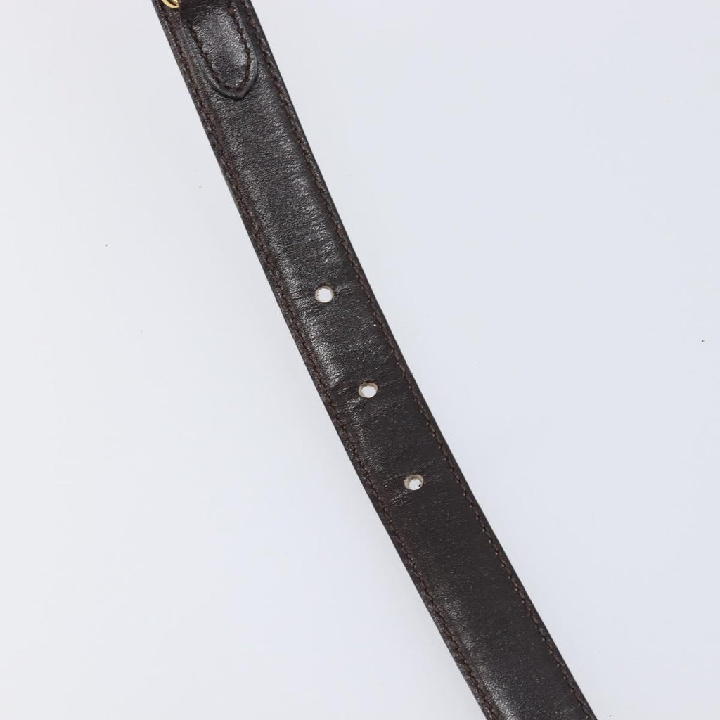 Celine Gold Horsebit Logo Black Belt