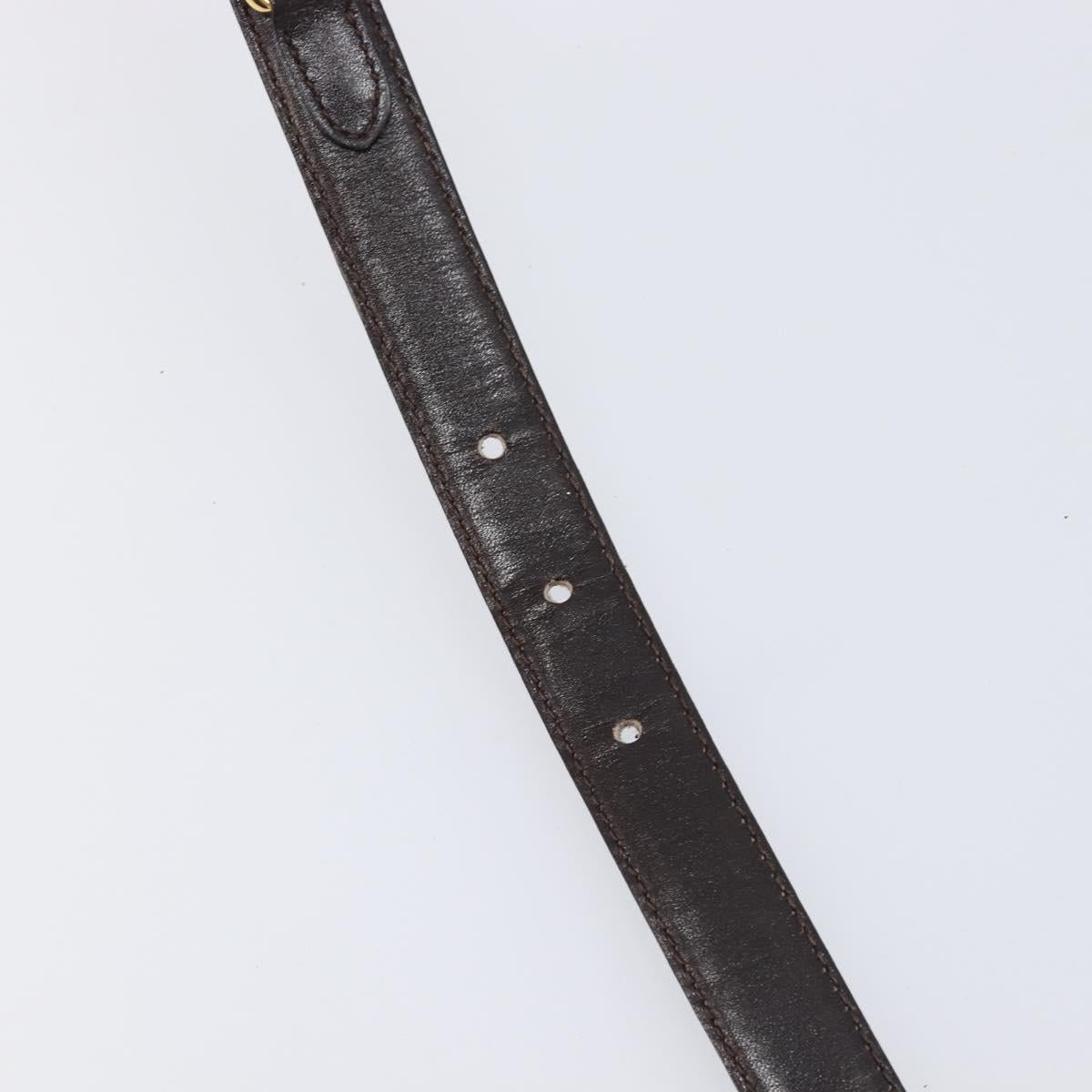 Celine Gold Horsebit Logo Black Belt