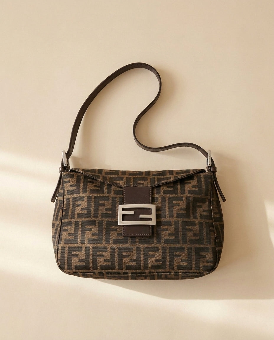 Fendi Zucca Rounded Baguette