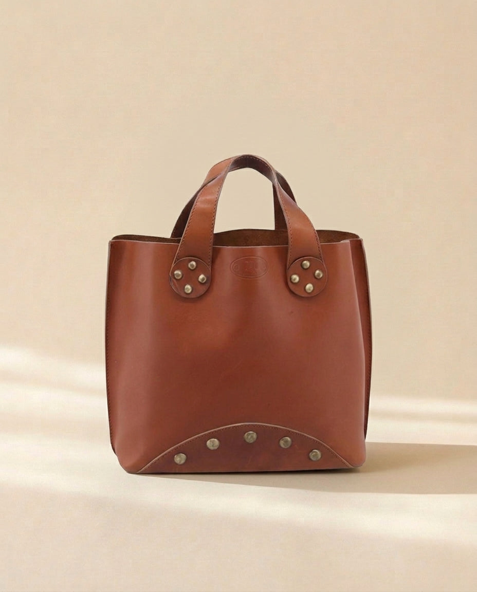Celine Brown Studded Handbag