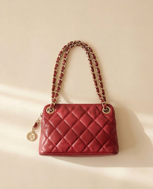 Chanel Red Leather Mini Shoulder Bag