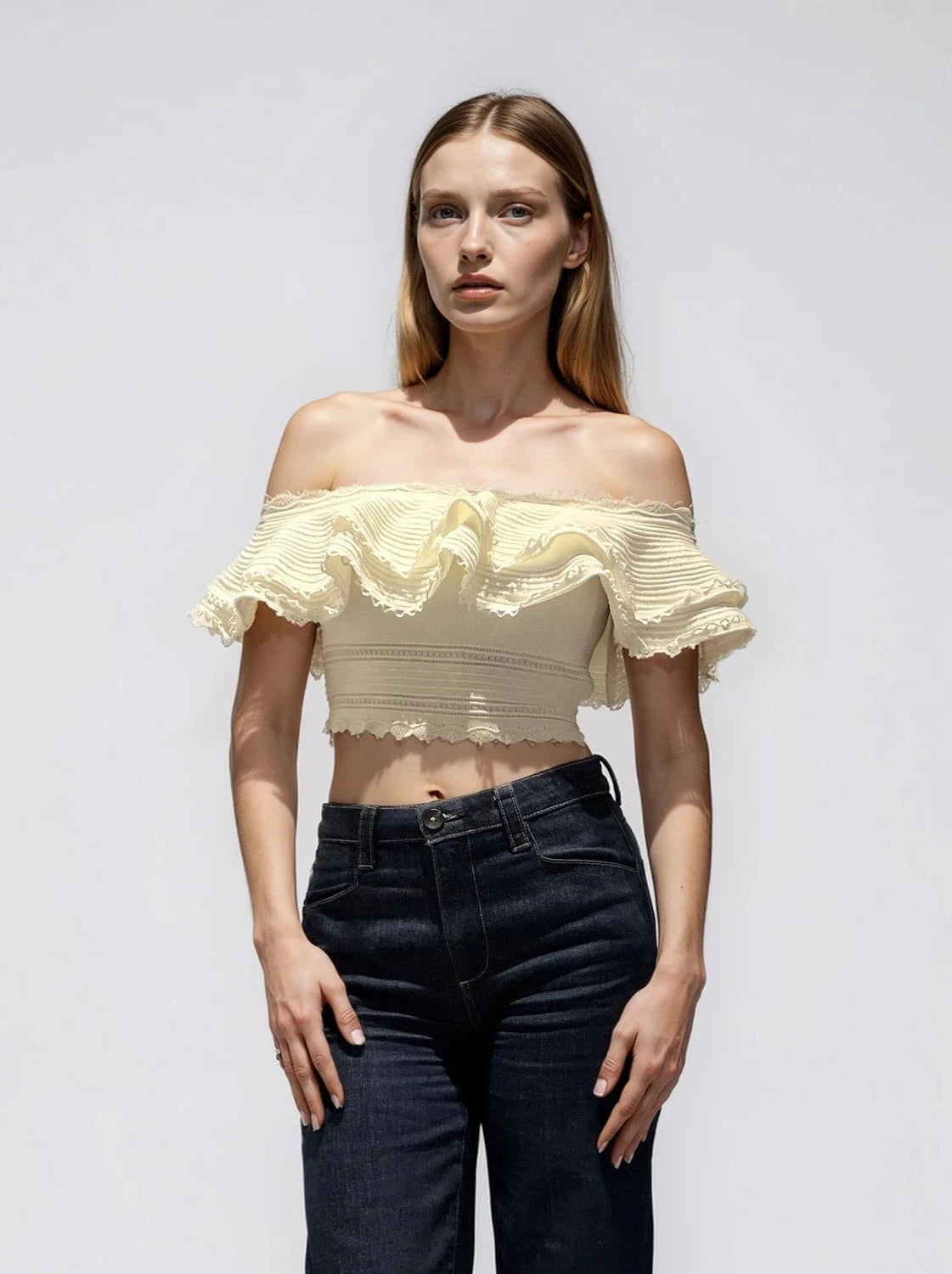 Alexander McQueen White Crop Top