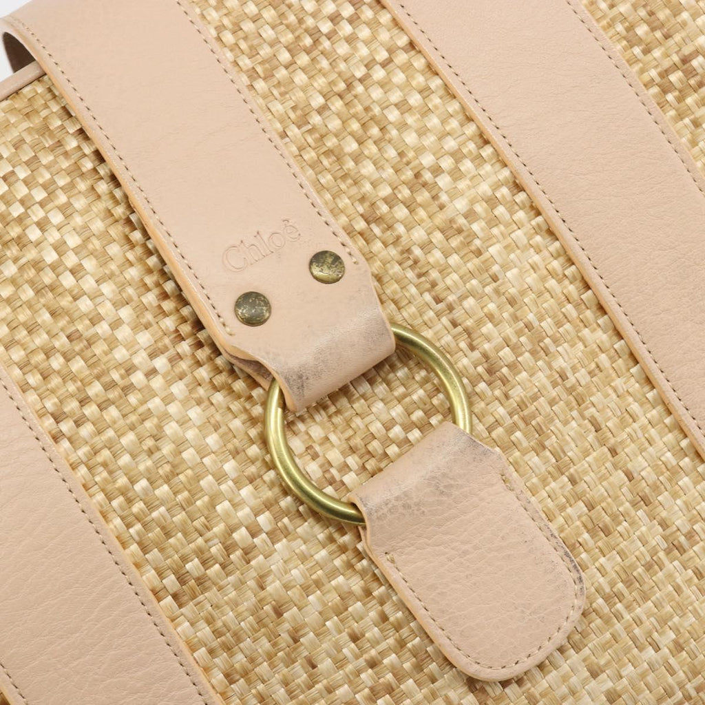 Chloe Raffia and Pink Tote