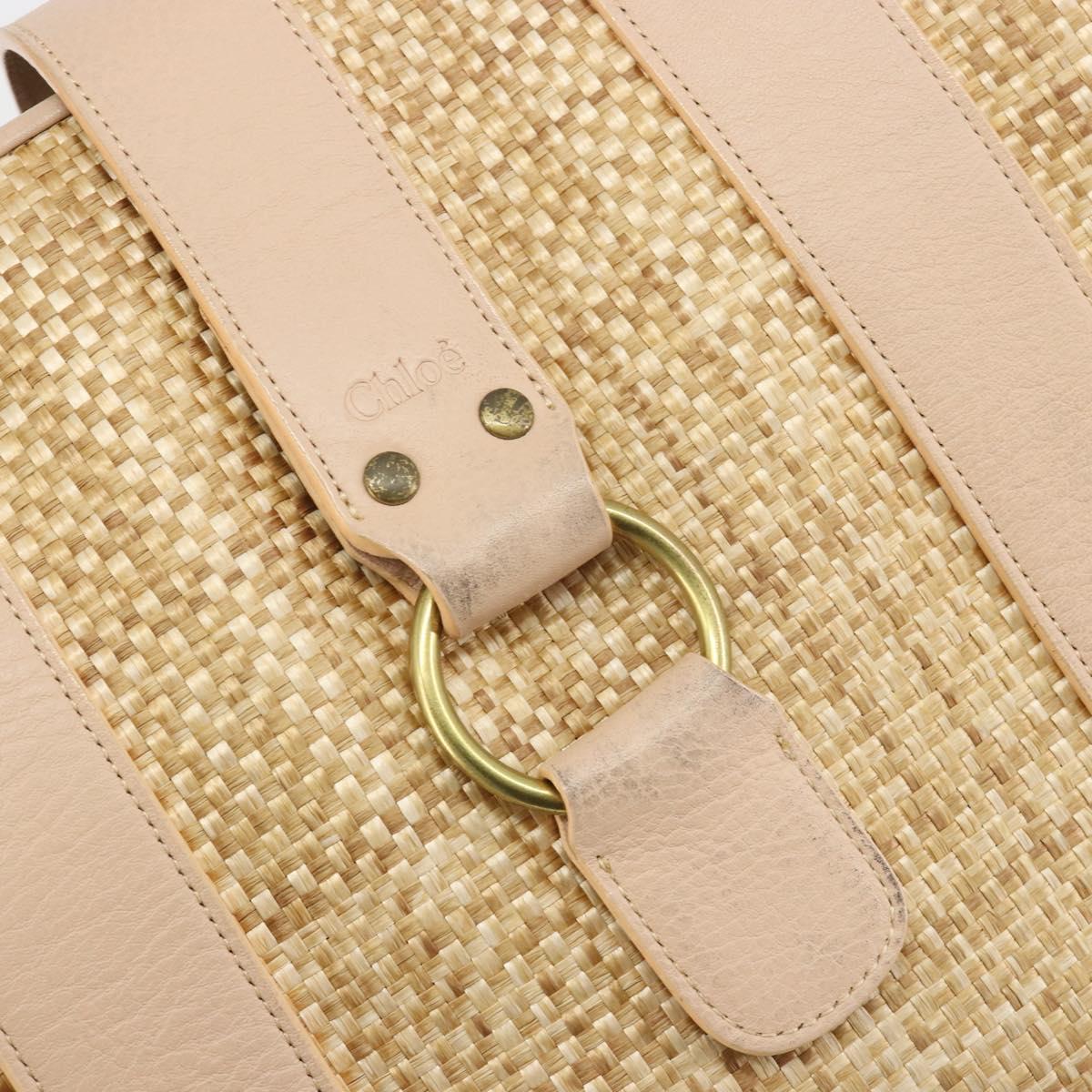 Chloe Raffia and Pink Tote