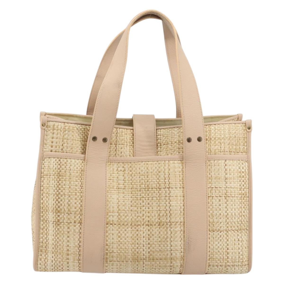 Chloe Raffia and Pink Tote