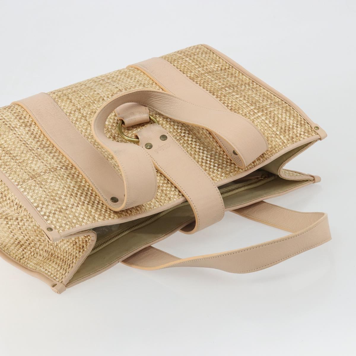 Chloe Raffia and Pink Tote
