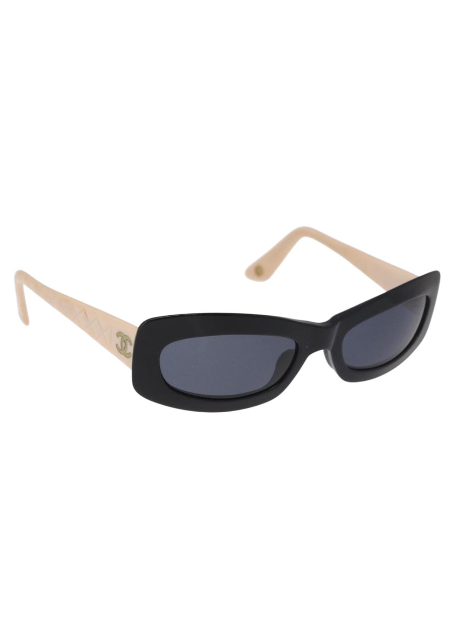 Chanel Black and Cream Sunglasses