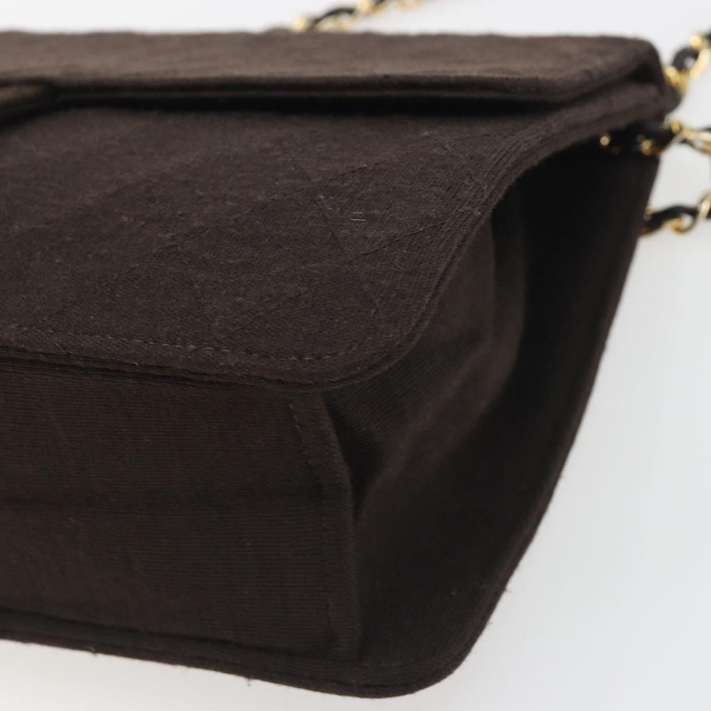 Chanel Brown Cotton Flap