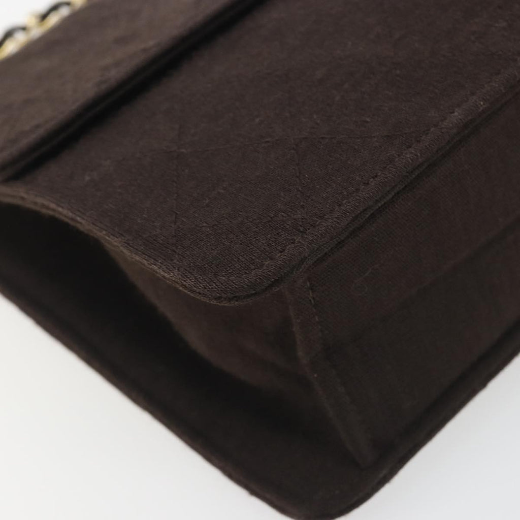 Chanel Brown Cotton Flap