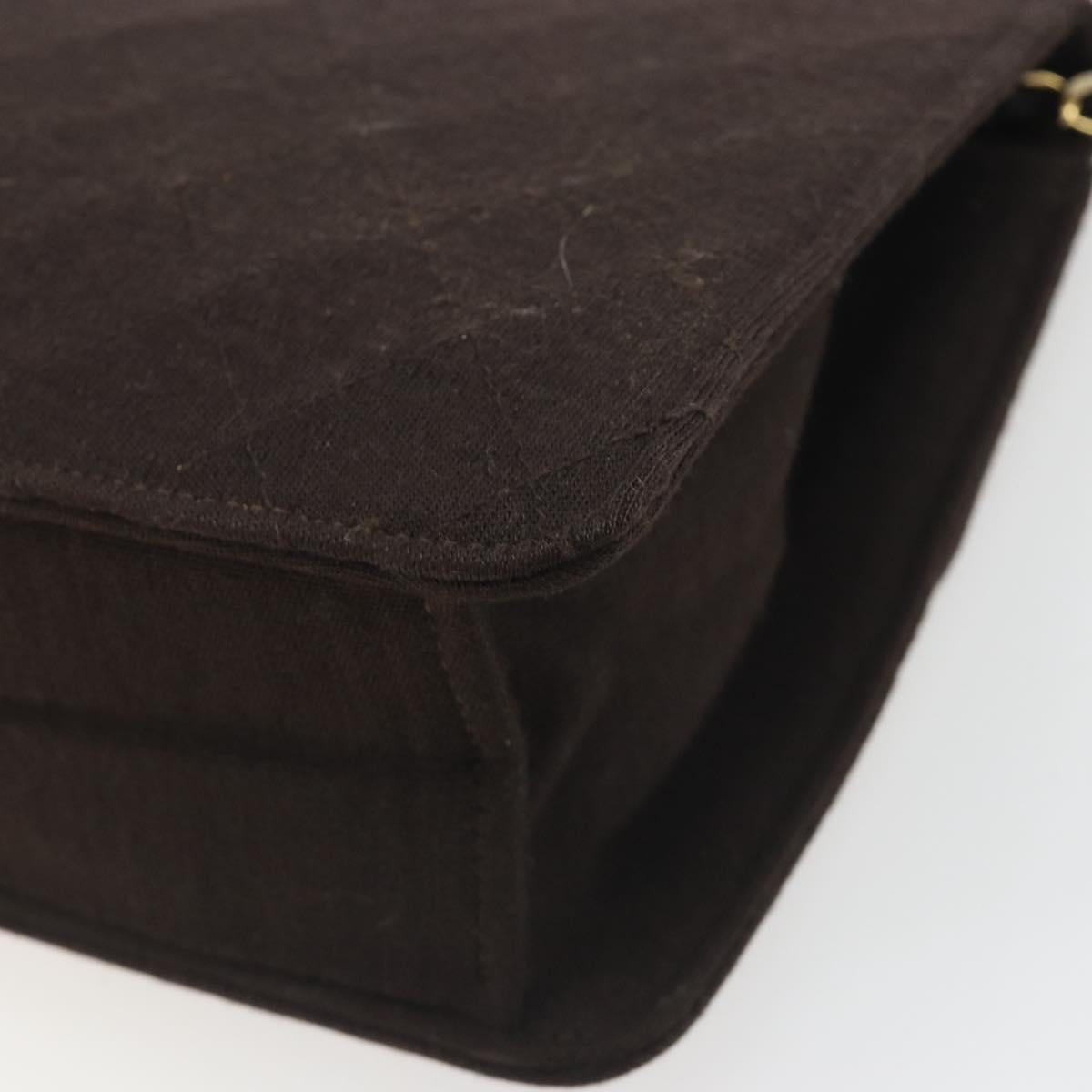 Chanel Brown Cotton Flap