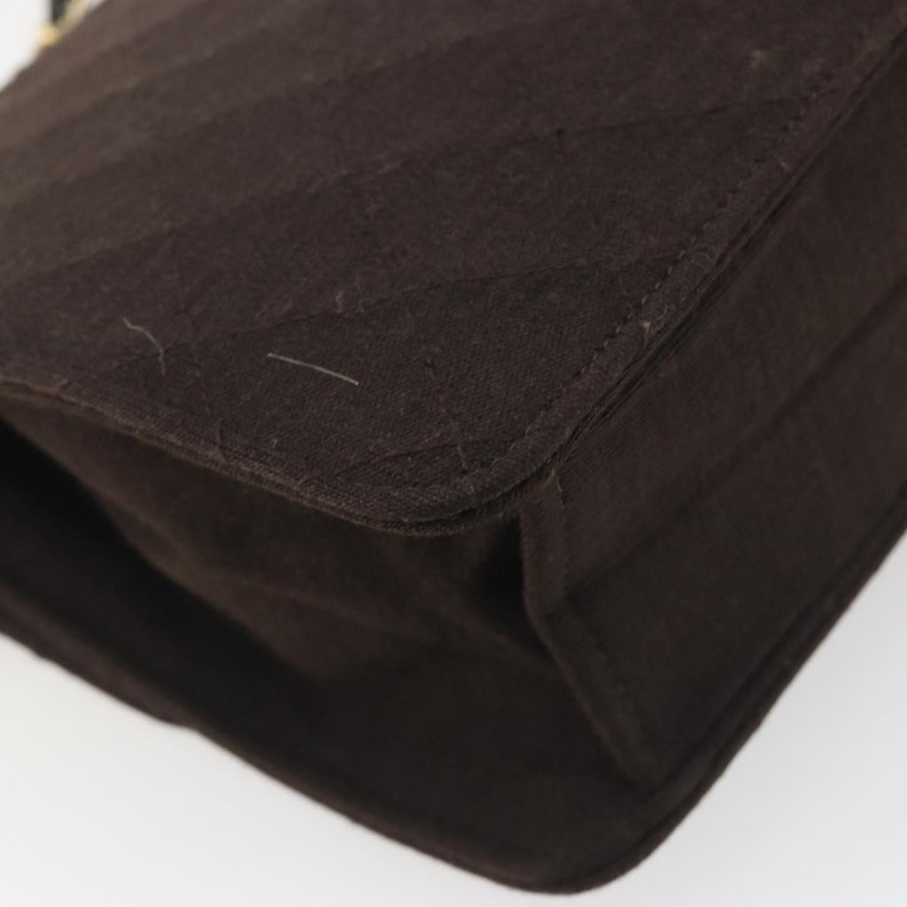 Chanel Brown Cotton Flap