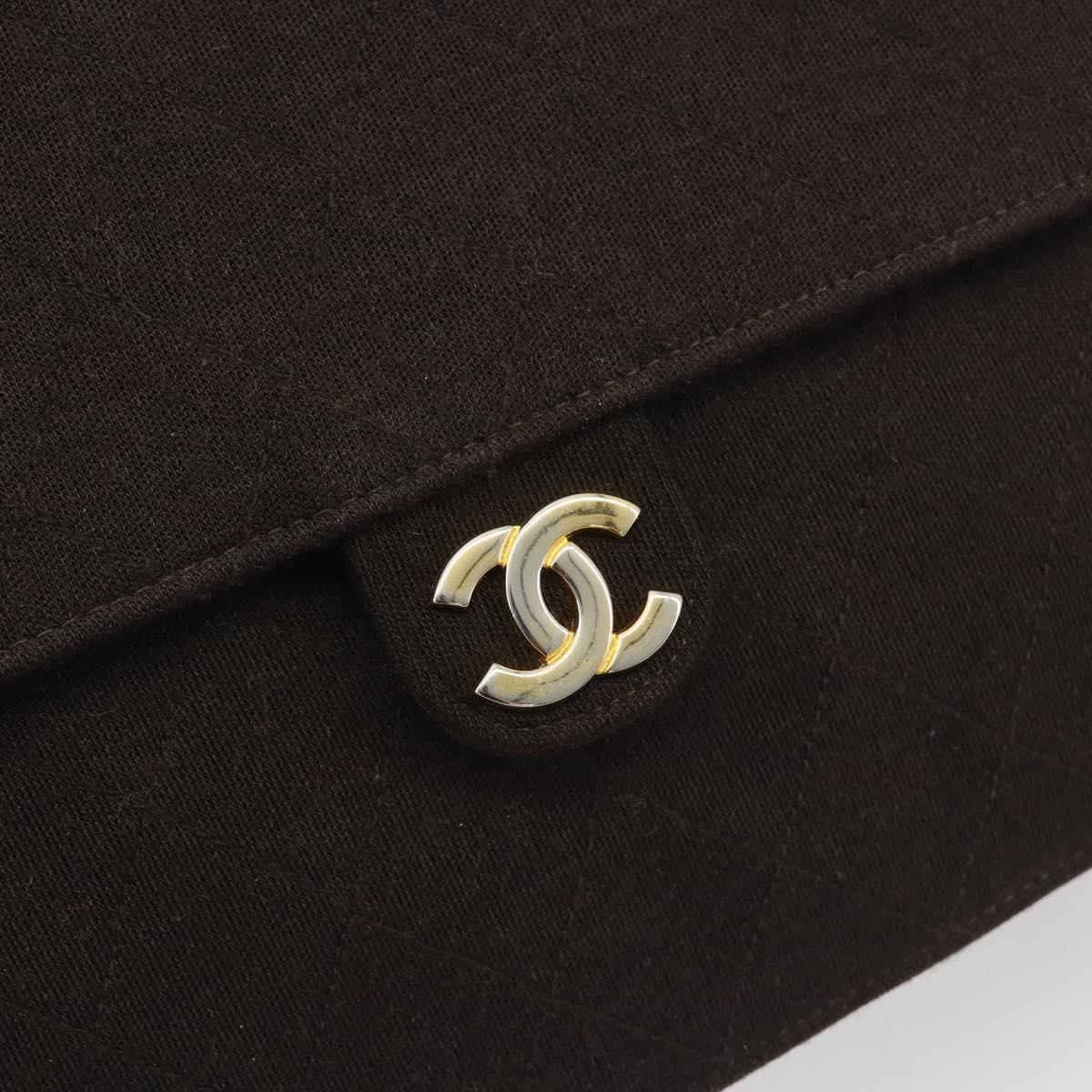 Chanel Brown Cotton Flap