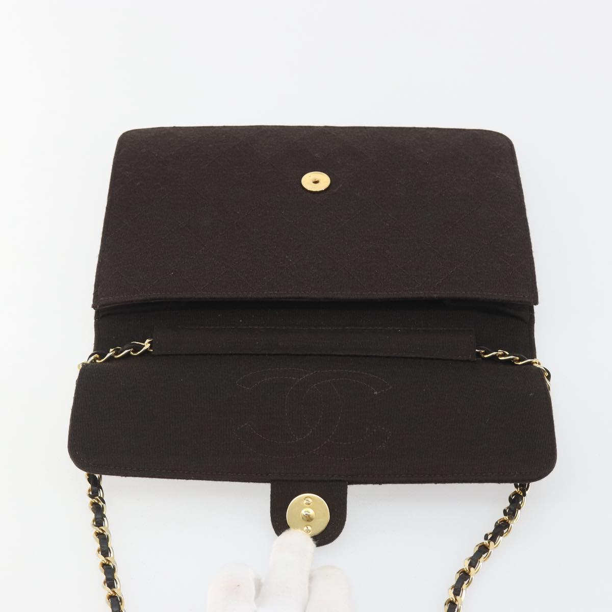 Chanel Brown Cotton Flap