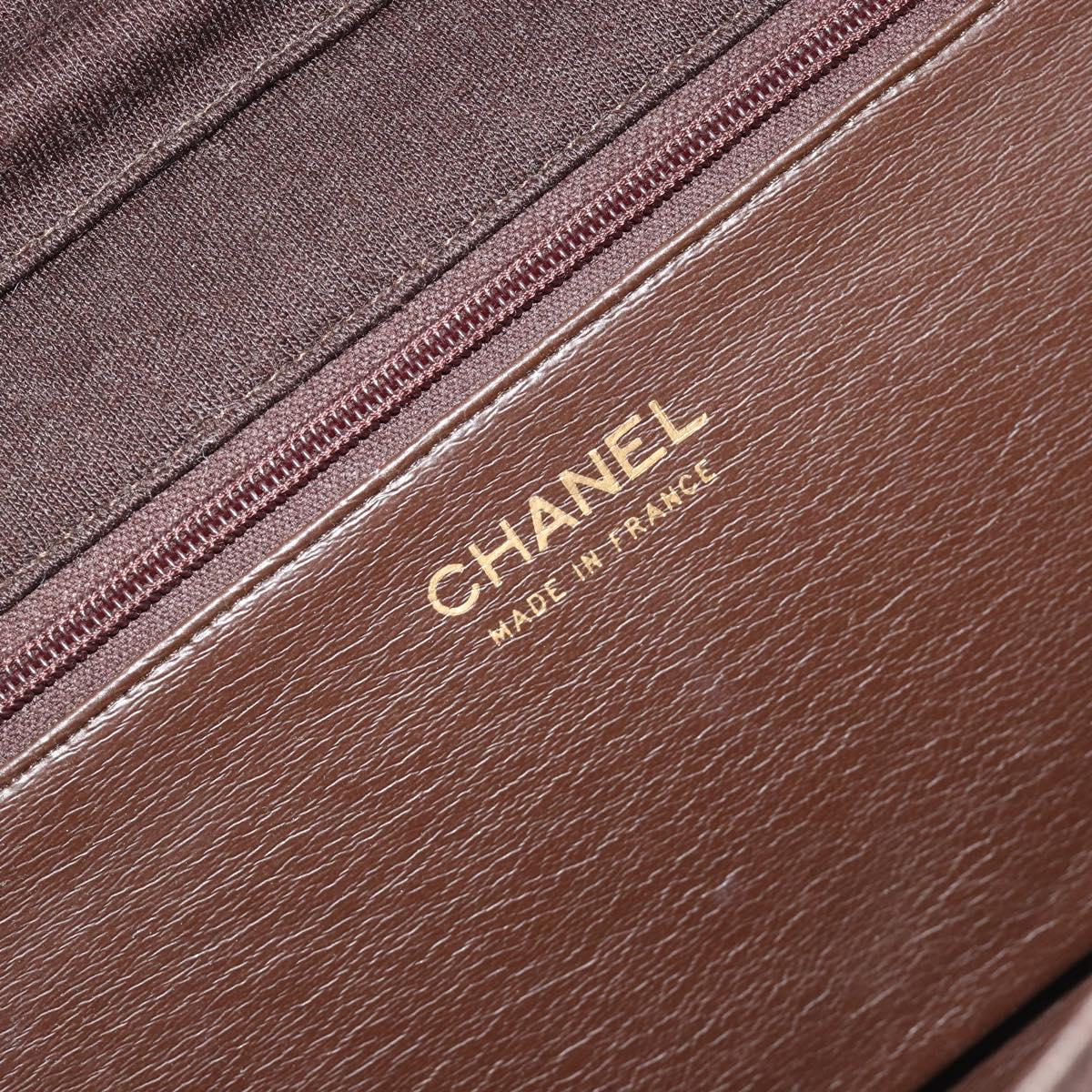 Chanel Brown Cotton Flap