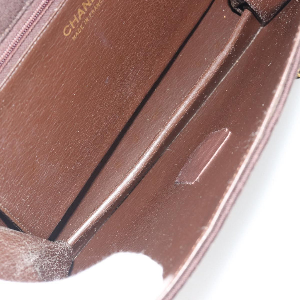 Chanel Brown Cotton Flap
