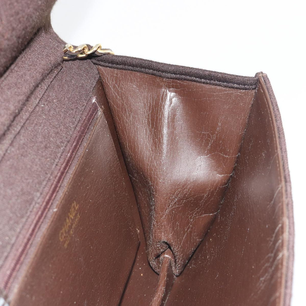 Chanel Brown Cotton Flap